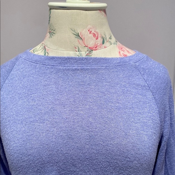 Zella Purple 3/4 Sleeve Tie Front Blouse - Picture 3 of 10